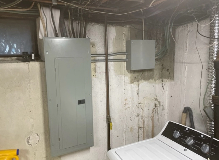 newly installed electrical panel